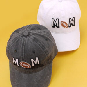 GAME DAY MOM FOOTBALL WASHED BASEBALL CAP