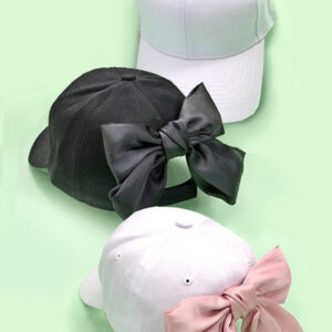 BIG BOW RIBBON BASEBALL HAT CAP