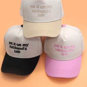 TWO TONE EMBROIDERY  WORD BASEBALL HAT CAP