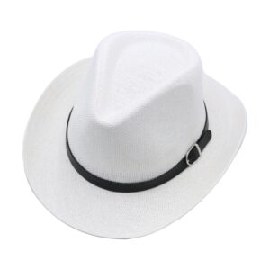 White Summer Cowboy Cowgirl Hat, Boho Cowboy Hat , Fedora Hats, Western Style Hat, Man Summer Hat, Women Summer Hat, Sun Hat, Beach Hat