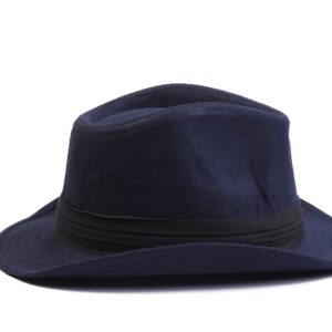 Dark Blue Cowboy Hat, Faux Felt Cowboy Hat, Winter Men Hat, Fedora Hats, Western Style Cowboy Hat, Christmas Gift, Vintage Old Style Man Hat