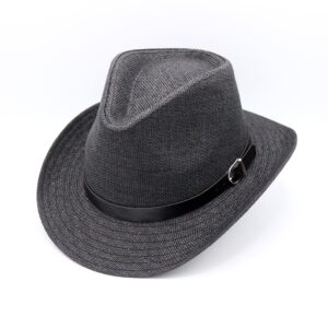 Black Summer Cowboy Cowgirl Hat, Boho Cowboy Hat , Fedora Hats, Western Style Hat, Man Summer Hat, Women Summer Hat, Sun Hat, Beach Hat