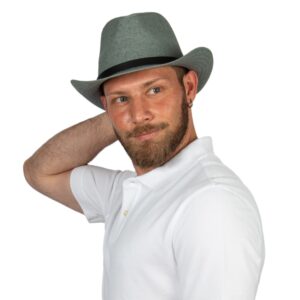 Gray Summer Cowboy Cowgirl Hat, Boho Cowboy Hat , Fedora Hats, Western Style Hat, Man Summer Hat, Women Summer Hat, Sun Hat, Beach Hat