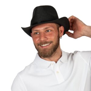 Black Summer Straw Cowboy Cowgirl Hat, Boho Cowboy Hat , Fedora Hats, Western Style Hat, Man, Women Summer Hat, Sun Hat, Beach Hat