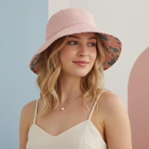 Reversible Cotton Bucket Hat – Wide Brim Sun Cap (UPF 50+)