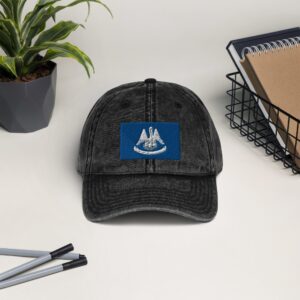Louisiana Flag Vintage Cotton Twill Cap